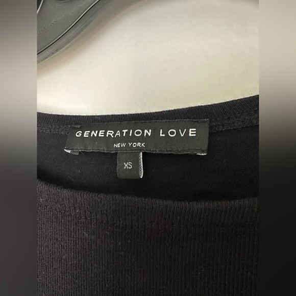 Generation Love Y2K Preppy Top Women’s XS Black Plaid Pullover Bell Sleeve - Picture 5 of 7